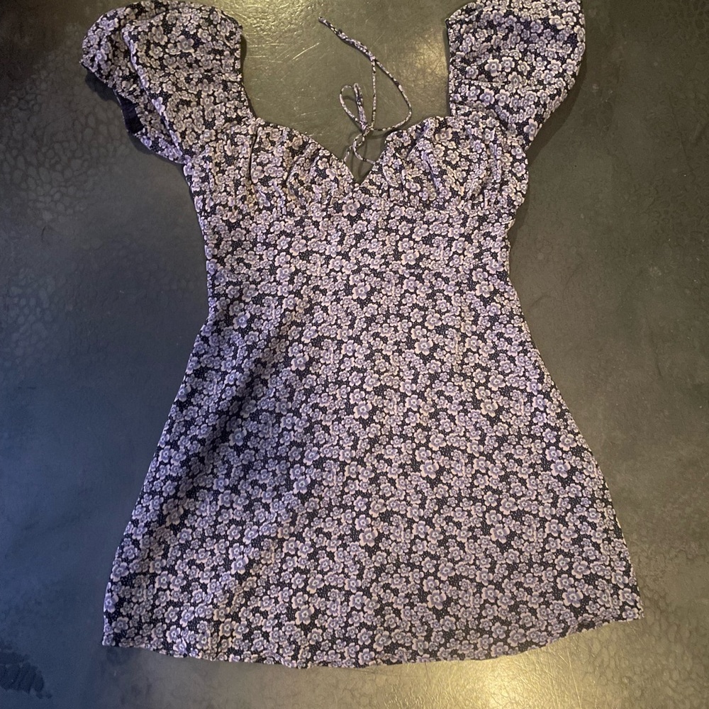 Floral Puff Sleeve Mini Dress